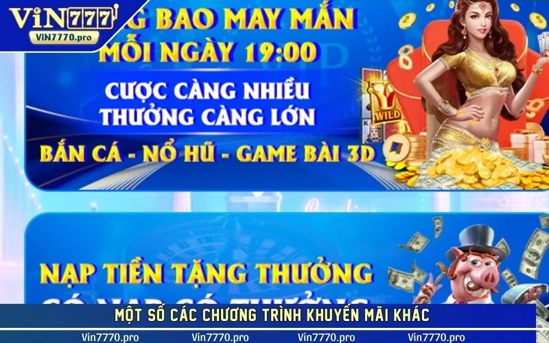 Một số các chương trình khuyến mãi khác 