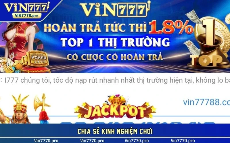 Kinh nghiệm chơi tài xỉu tại vin777